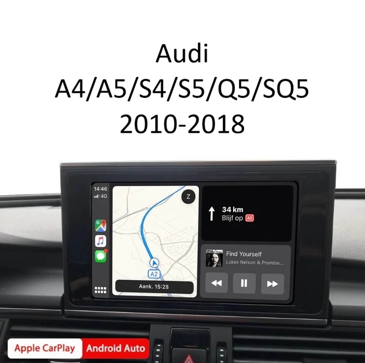 Wireless Apple CarPlay & Android Auto Интерфейс – Audi A4/A5/S4/S5/Q5/SQ5 - 2010-2018 - MMI3G+/MMI3G