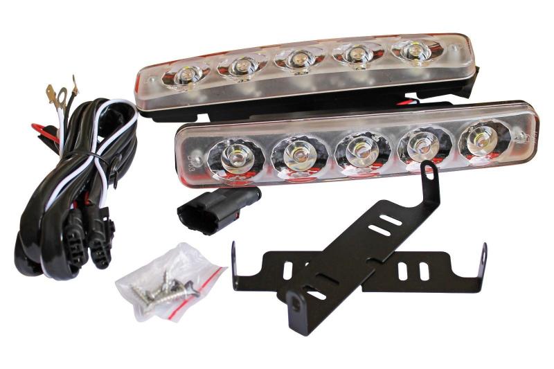 LED Дневни светлини - 5 диода с лупа