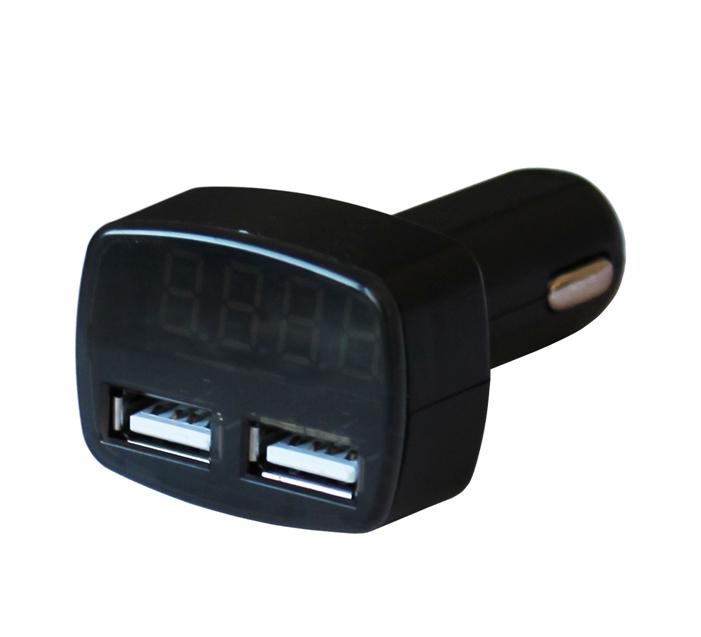 Електрически волтметър 12/24V с 2 USB  порта