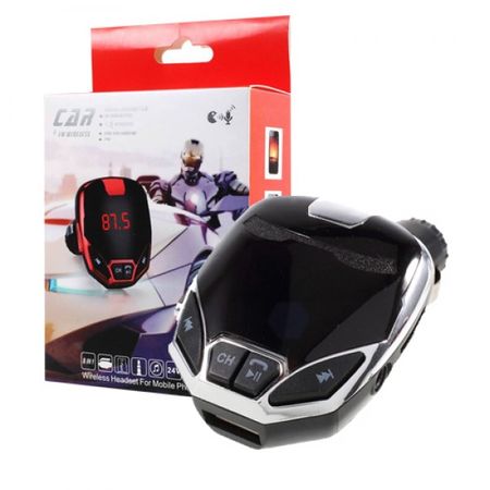 Трансмитер Iron Man с двойно USB, MP3 плеър FM, Bluetooth