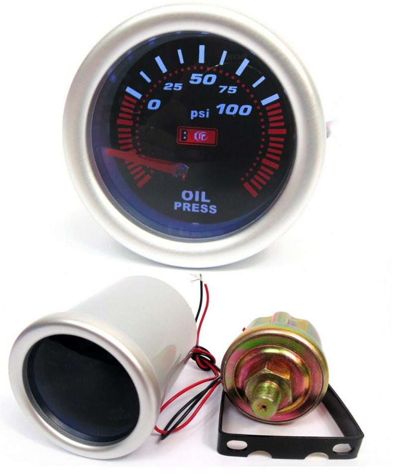 Измервателен уред за табло-налягане на маслото-черен