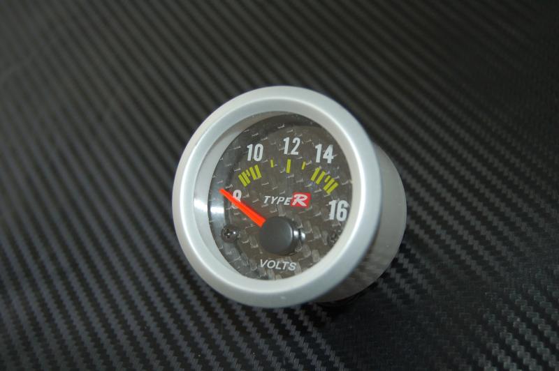 Измервателен уред за табло-волтметър карбон