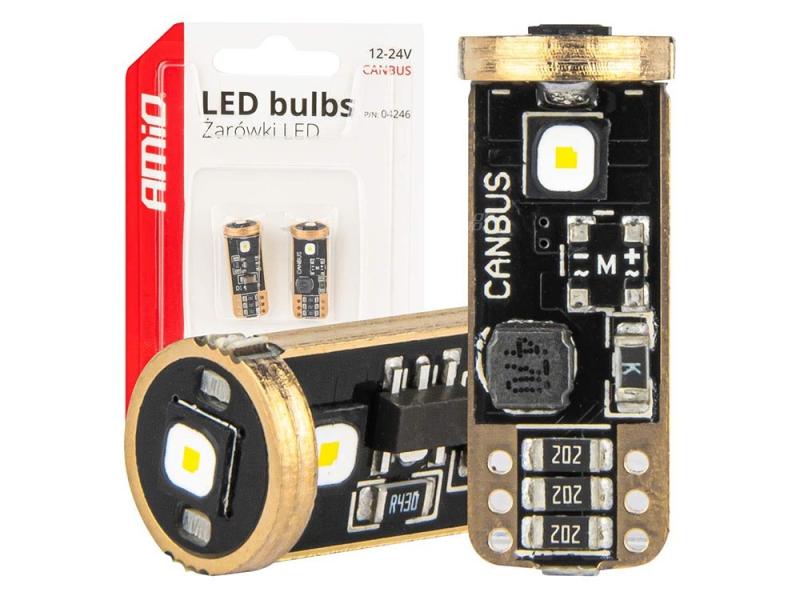 Крушки LED T10 W5W 3SMD 3838 12V/24V - Бели