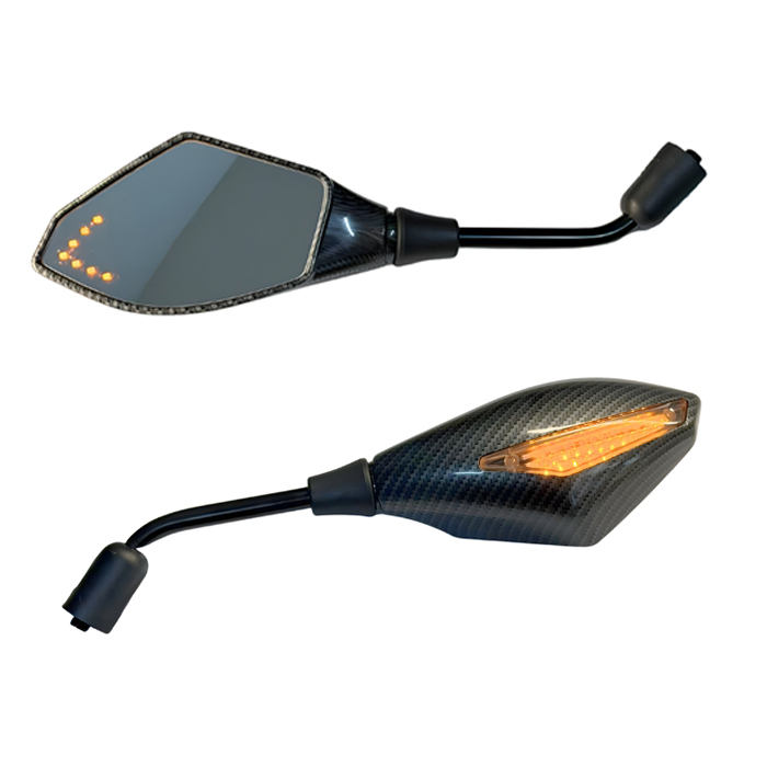 Огледало за мотоциклет с мигач  2бр/к-т
