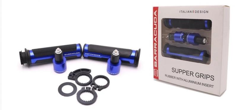 дръжки за мотоциклет с краш тапи-сини