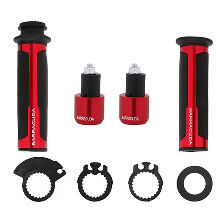 дръжки за мотоциклет с краш тапи -червени