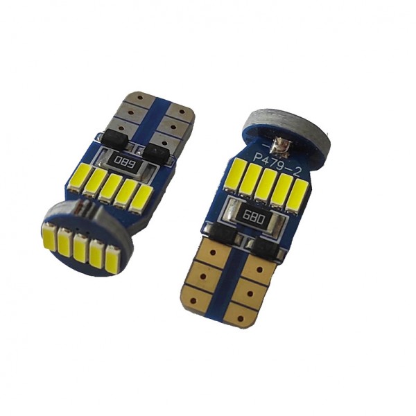 Диодна крушка (LED крушка) 12V, W5W, T10, W2.1x9.5d, Canbus, 2 бр.