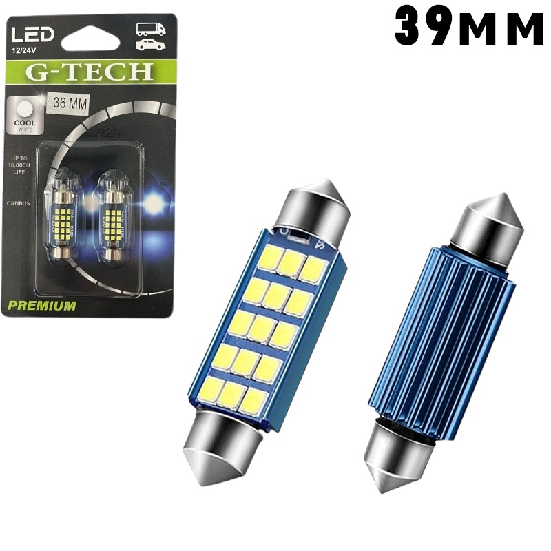 LED Крушки сулфидни 39мм 12/24V G-TECH