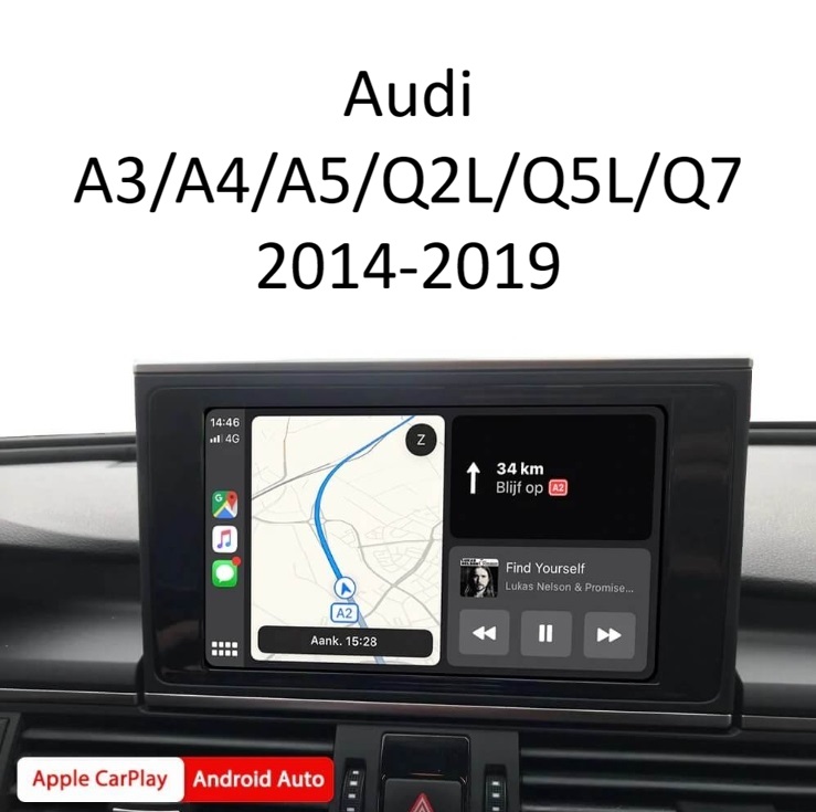 Wireless Apple CarPlay & Android Auto Интерфейс – Audi A3/A4/A5/Q2L/Q5L/Q7 2014-2019