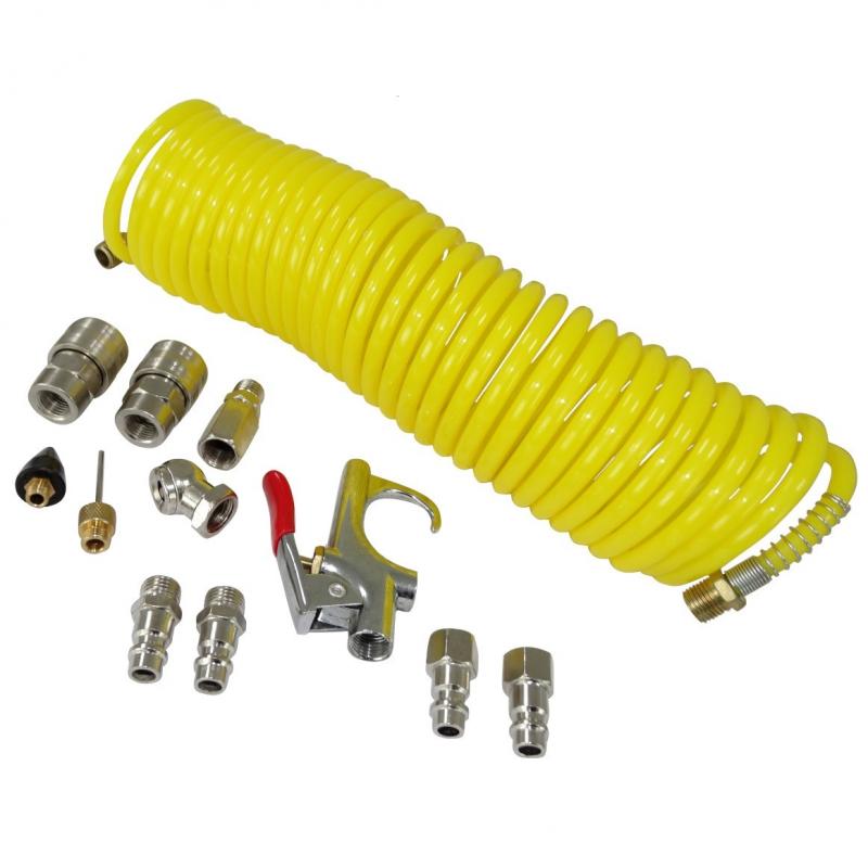 Комплект маркуч за въздух и приставки 12 части 