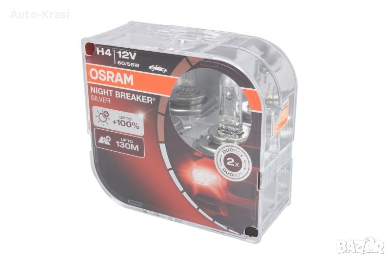 Крушка за фар OSRAM H4 - NIGHT BREAKER SILVER 