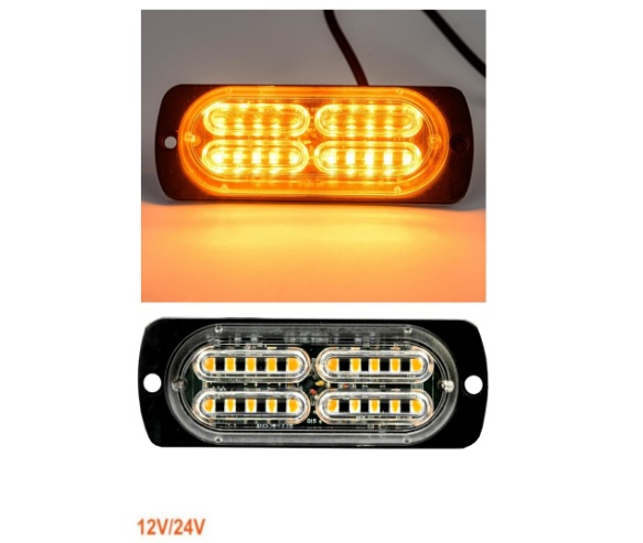 20 LED Аварийна Лампа За Пътна Помощ , Жълта Блиц Мигаща Светлина 12V 24V