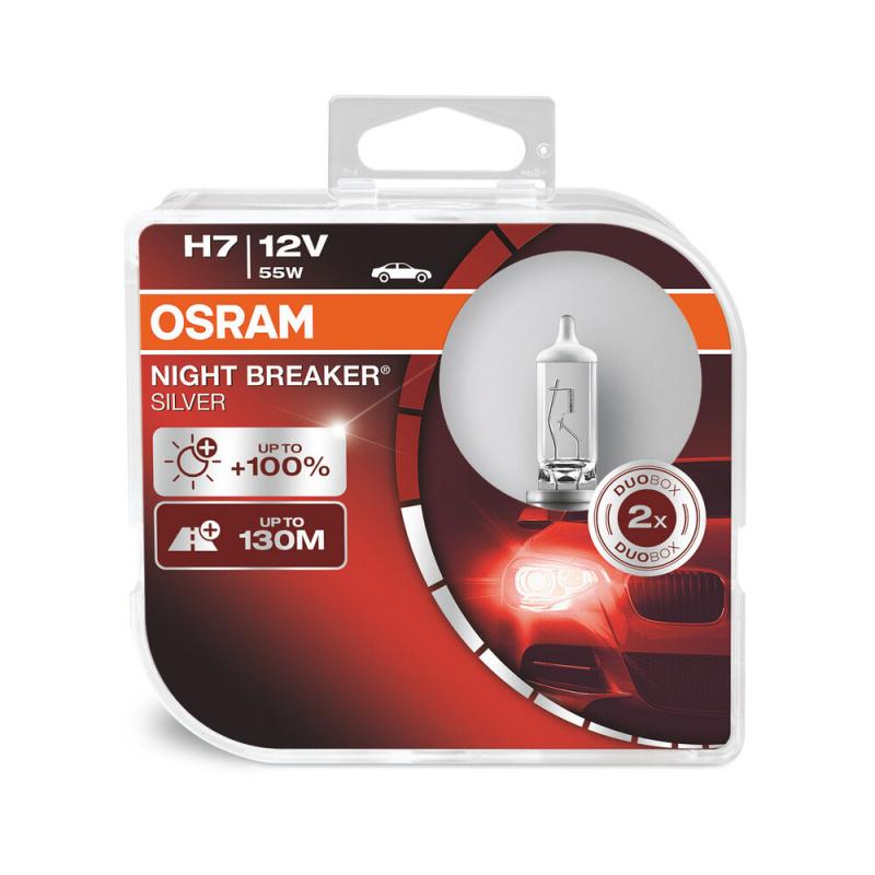 2 бр. Osram H7 Night Breaker Silver +100%  55W 12V 