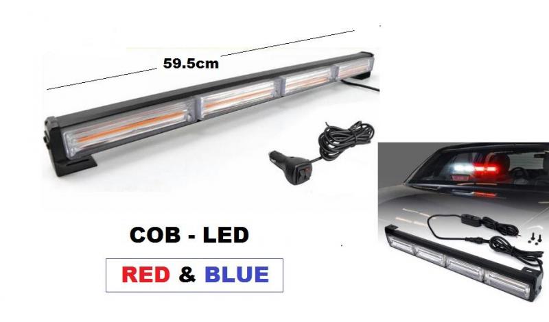 Сигнална -LED-блиц св.Син+Черв. 59.5- 12/24V