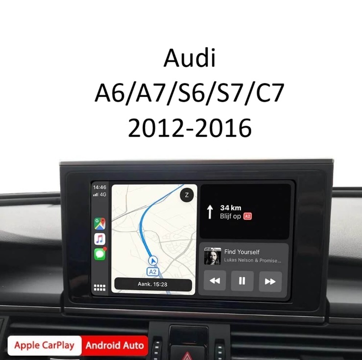 Wireless Apple CarPlay & Android Auto Интерфейс – Audi A6/A7/S6/S7/C7 - 2012-2016 - MMI3G+