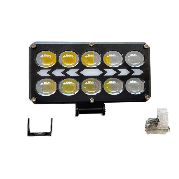 image_2 Диоден LED фар/халоген 12-80V, 40W с 10 Диода и Сменяеми Цветове (Бяла, Жълта, RGB светлини)
