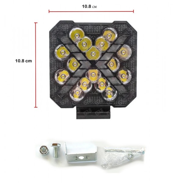 Диоден LED Халоген 48W 16 Супер Ярки Диода с бяла и жълта светлина