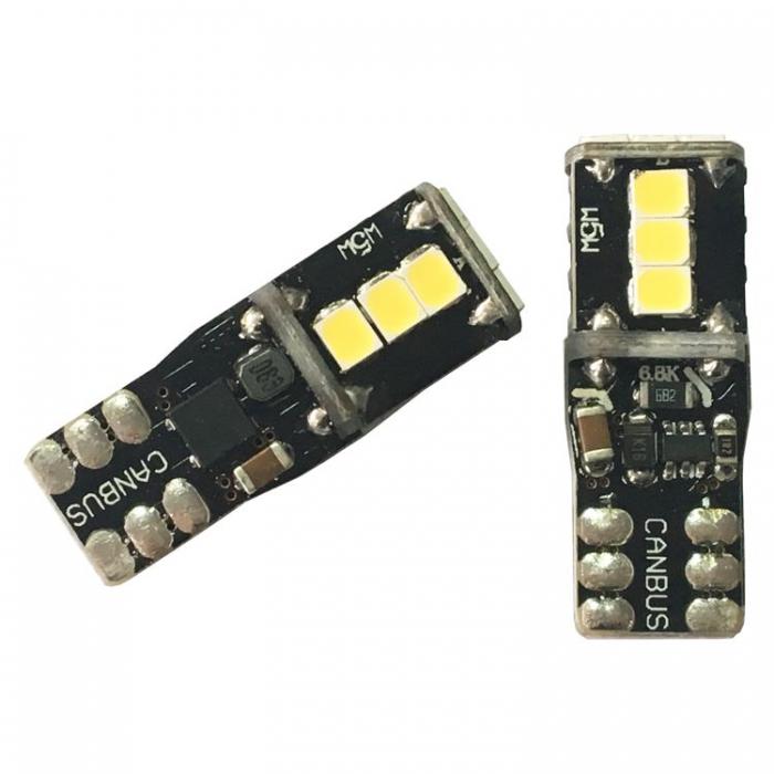 Диодни крушки T10 CANBUS – 9 SMD LED, 5W, 6000K