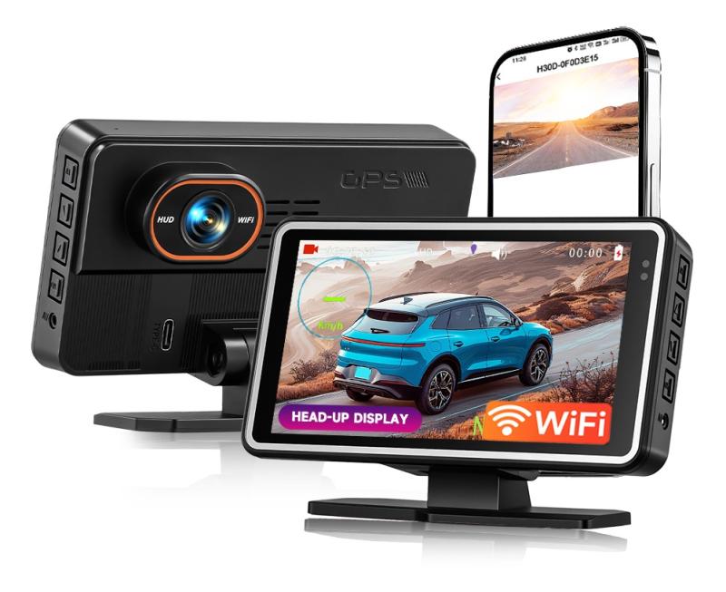 Универсален 5" Head-Up Дисплей (HUD)  с Вграден DVR Видеорегистратор за Автомобил