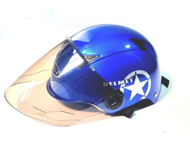 Каска за скутер, мотопед  синя