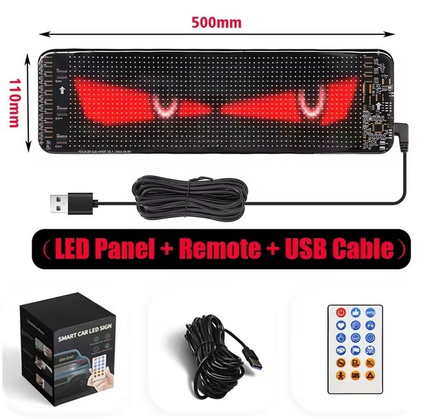 Светещи LED очи за предно стъкло Devil Eyes 50 х 11 см